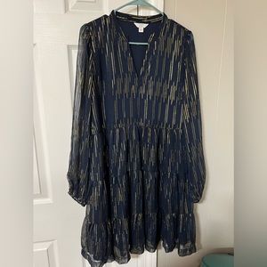 Crown & Ivy Blue and gold dress💙🌟